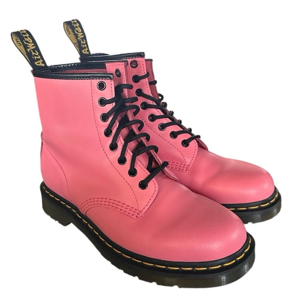 Dr. Martens 1460 Pink Smooth Leather 8 Eye Combat Boots Women’s 9